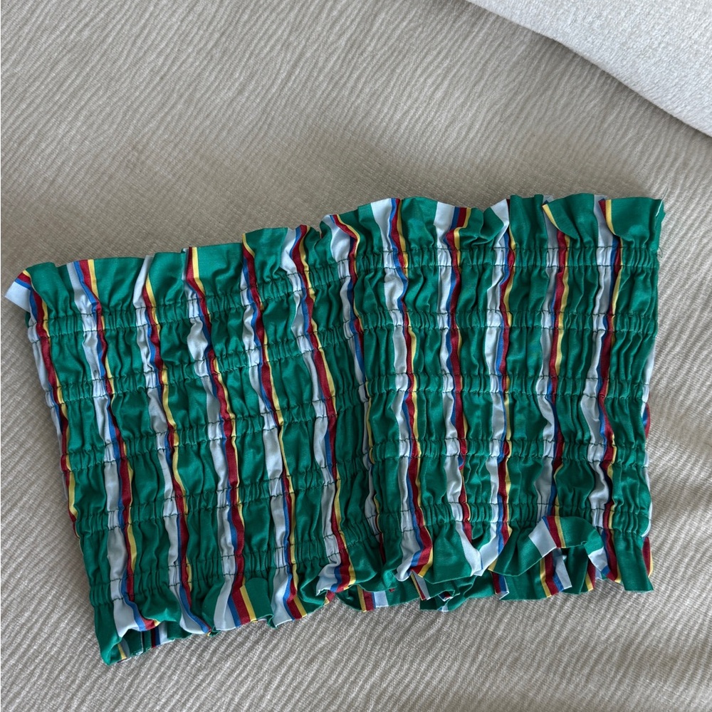 Hill House Green and White Striped Maxi Skirt - Picture 4 of 5